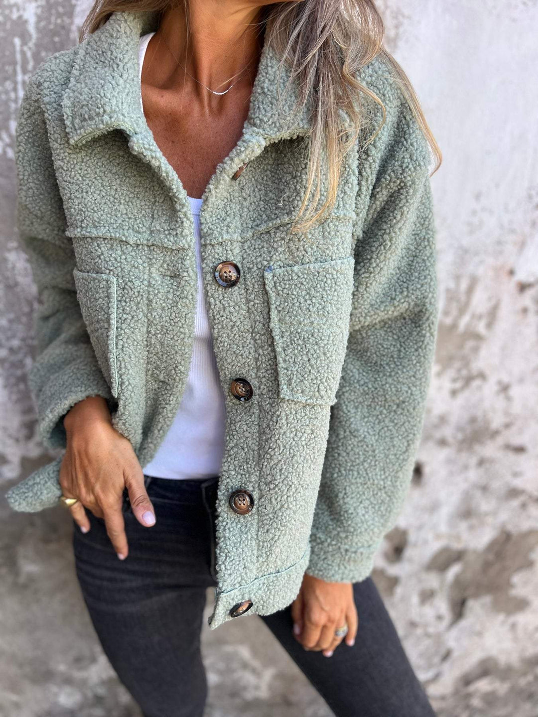 Aurora | Cosy button up jacket