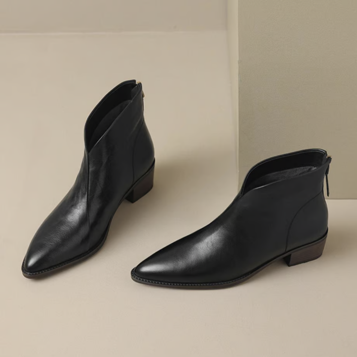 Charlotte | Luxury Ankle Boots with Low Heels